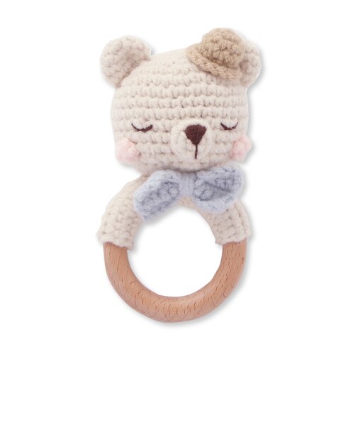 クマウサギひよこクルマモチーフかぎ編み歯がためベビー