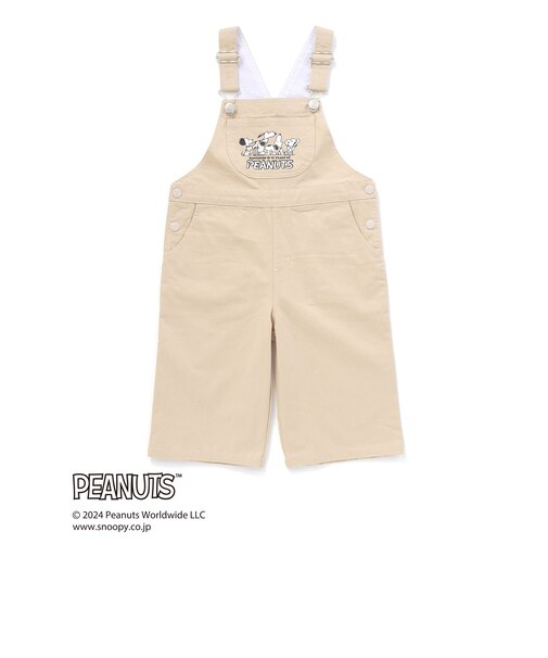 【PEANUTS×SLAP SLIP】75周年カンガルーポケット付きサロペット(80~120cm)