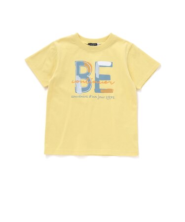 ペンキ風BEロゴプリント半袖天竺Tシャツ(80~150cm)