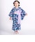 【お揃い】カンタン着付けプルオーバー浴衣+帯2種類 3点セット(90~140cm)