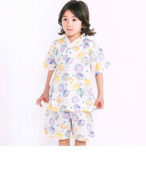 【お揃い】モチーフ総柄甚平(80~130cm)
