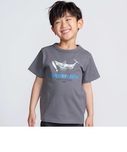 【 速乾 】【神戸須磨シーワールド×BeBe】シャチ・イルカ 図鑑風半袖Tシャツ(80~140cm)