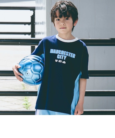 【Manchester City(マンチェスターシティ)コレクション】天竺バックロゴ半袖Tシャツ(110~150cm)