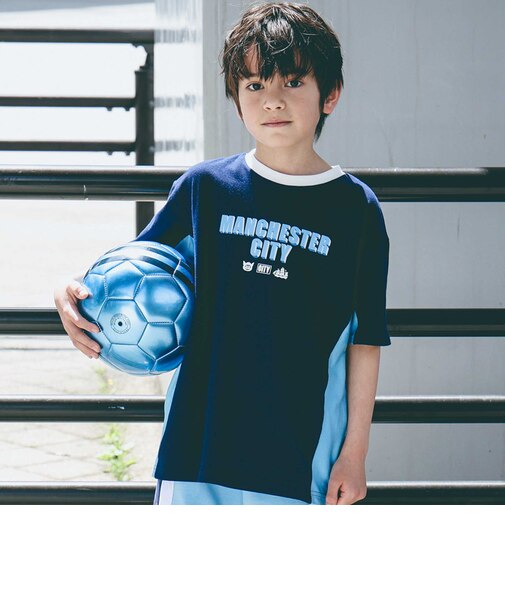 【Manchester City(マンチェスターシティ)コレクション】天竺バックロゴ半袖Tシャツ(110~150cm)