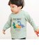 【スララク/防汚加工/オーガニックコットン】わくわく男の子長袖Tシャツ(80~130cm)