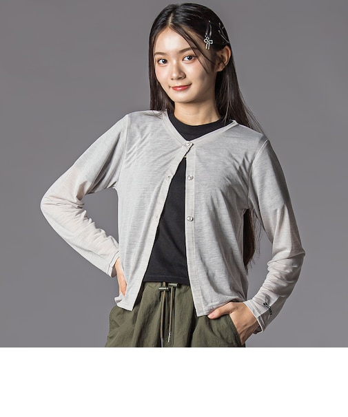 シアーカーディガン&半袖ロゴTシャツ(130~160cm)