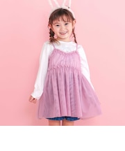 メリーゴーランドプリントTシャツ+チュールキャミワンピース(90~130cm)
