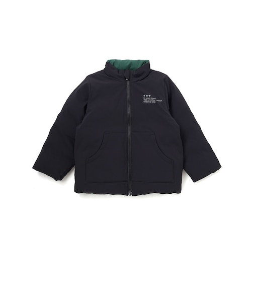 【撥水】リップストップ×タフタリバーシブル中綿ブルゾン(90~150cm)