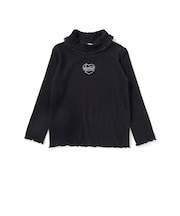 レースハイネックハート刺しゅうトップス(80~130cm)