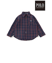 【POLO BCS(ポロ・ビーシーエス)×SLAP SLIPコラボ】【お揃い】刺しゅう入り胸ポケットチェックシャツ(80~130cm)
