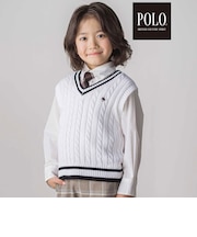 【POLO BCS(ポロ・ビーシーエス)×SLAP SLIPコラボ】チルデンニットベスト(90~130cm)