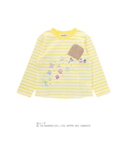 【原作クレヨンしんちゃん×はぴだんぶい×SLAPSLIP】デニムポケット付きバックプリントTシャツ(80~120cm)
