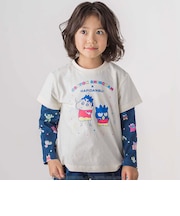 【原作クレヨンしんちゃん×はぴだんぶい×SLAPSLIP】フロントプリント半袖Tシャツ+総柄長袖Tシャツ2点セット(80~120cm)