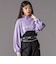【 ニコ☆プチ 】ハーフジップドロップショルダートップス＆短丈半袖Tシャツセット(130~160cm)