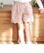 キラキラプリント裾スカラップリボン付きショートパンツ(90~130cm)