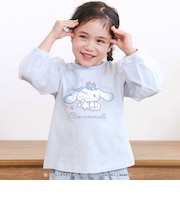 シナモロールポムポムプリンフロントプリント袖チュールTシャツ(80~130cm)