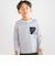 【抗菌防臭・UVカット】タフタポケットロゴプリント天竺長袖Tシャツ(90~130cm)
