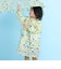 【お揃い】はたらくくるま花柄恐竜プリント総柄手提げ袋付きレインコート(95~135cm)