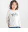 チェックスムース切り替えパッチロゴ長袖Tシャツ(90~160cm)