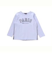 チェックスムース切り替えパッチロゴ長袖Tシャツ(90~160cm)