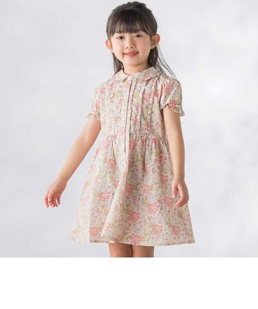 花柄フリル襟付きワンピース(95~150cm)
