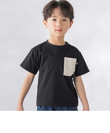 格子タフタポケット付きコードTシャツ(95~160cm)