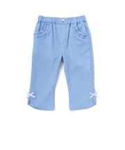 裾フレア7分丈ストレッチツイルパンツ(80~130cm)