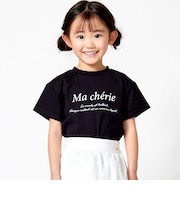 マシェリロゴプリント天竺半袖Tシャツ(100~160cm)