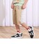 デニムニット&ストレッチツイル前後切り替え6分丈パンツ(80~130cm)