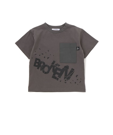 【店舗限定】ブロークンプリントポケット天竺半袖Tシャツ(95~150cm)