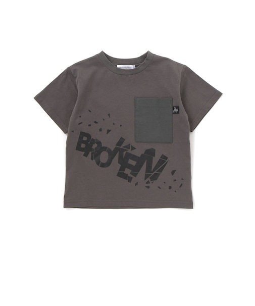 【店舗限定】ブロークンプリントポケット天竺半袖Tシャツ(95~150cm)