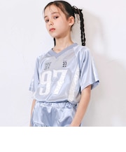 レースロゴパッチサテンユニフォーム半袖Tシャツ(110~150cm)