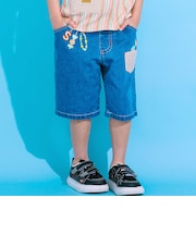 【接触冷感】キーチェーン刺しゅう5分丈パンツ(80~130cm)