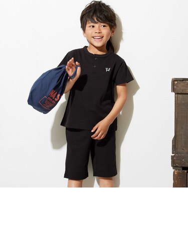 【接触冷感】ヘンリーネックTシャツ&パンツセット(110~160cm)