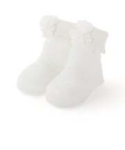 立体花モチーフソックスベビー(9~12cm)