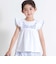 フラワー刺しゅう天竺フリル袖フレアTシャツ(90~150cm)
