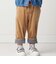 ニットコール裾チェックロングパンツ(80~90cm)