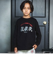 【ザ・ローリング・ストーンズxNEXCHIC】天竺フロッキープリントTシャツ(110~150cm)
