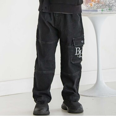 【店舗限定】カーゴ刺しゅうストレッチデニムパンツ(95~160cm)