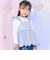 【スラプリ】袖口フリルTシャツ＋裾刺しゅうチュニックセット(90~130cm)