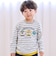電車モチーフサガラ刺しゅうボーダー柄長袖Tシャツ(80~130cm)