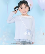 【サンリオキャラクターズxSLAPSLIP】襟付き裾フリル長袖Tシャツ(80~130cm)