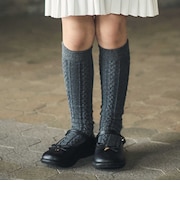 ケーブル編みハイソックス(13~24cm)