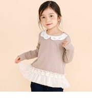 裾フリルスパンテレコ長袖Tシャツ(80~130cm)