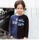 バイカラーロゴ 発泡プリント長袖Tシャツ(100~160cm)