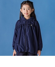【店舗限定】バックリボンフリルタフタブルゾン(95~160cm)