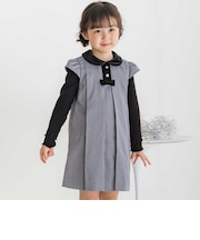 【店舗限定】千鳥格子襟ベロアジャンパースカート(95~150cm)