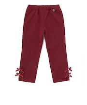 【店舗限定】ポンチ裾リボンパールロングパンツ(95~150cm)
