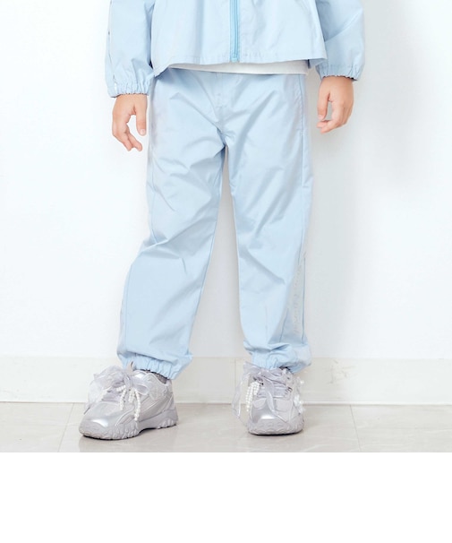 【WEB限定/A★DAY/スラガク/反射テープ/裏メッシュ】夜道も安全!めだちたGIRL&ひかるBOYの★シャカシャカパンツ女の子(100~150cm)