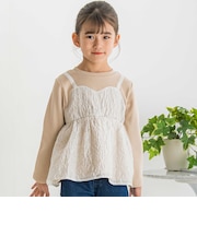 【店舗限定】ジャガードキャミドッキングトレーナー(95~160cm)